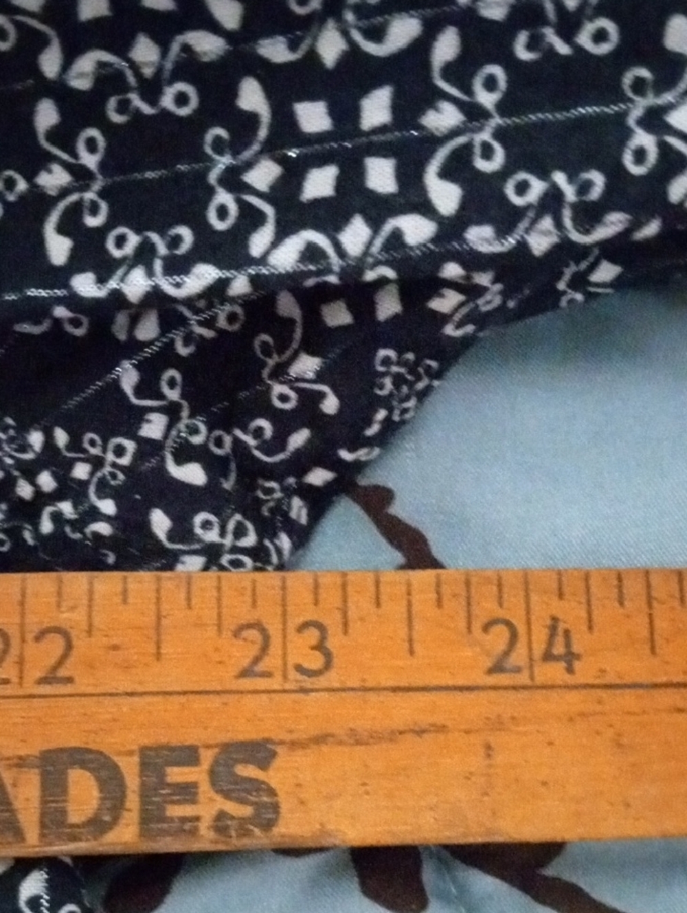 Garnet Hill Navy and White Patchwork Print Peasant Blouse - Picture 6 of 10